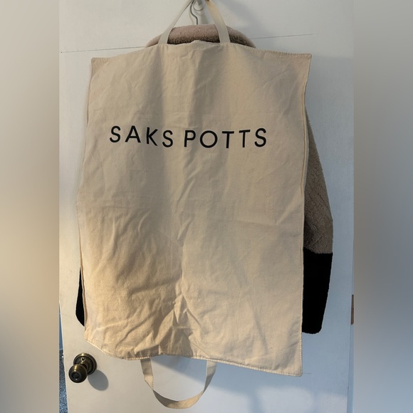 Saks Potts shearling Heidi Rose jacket // color block fur coat - Picture 11 of 16